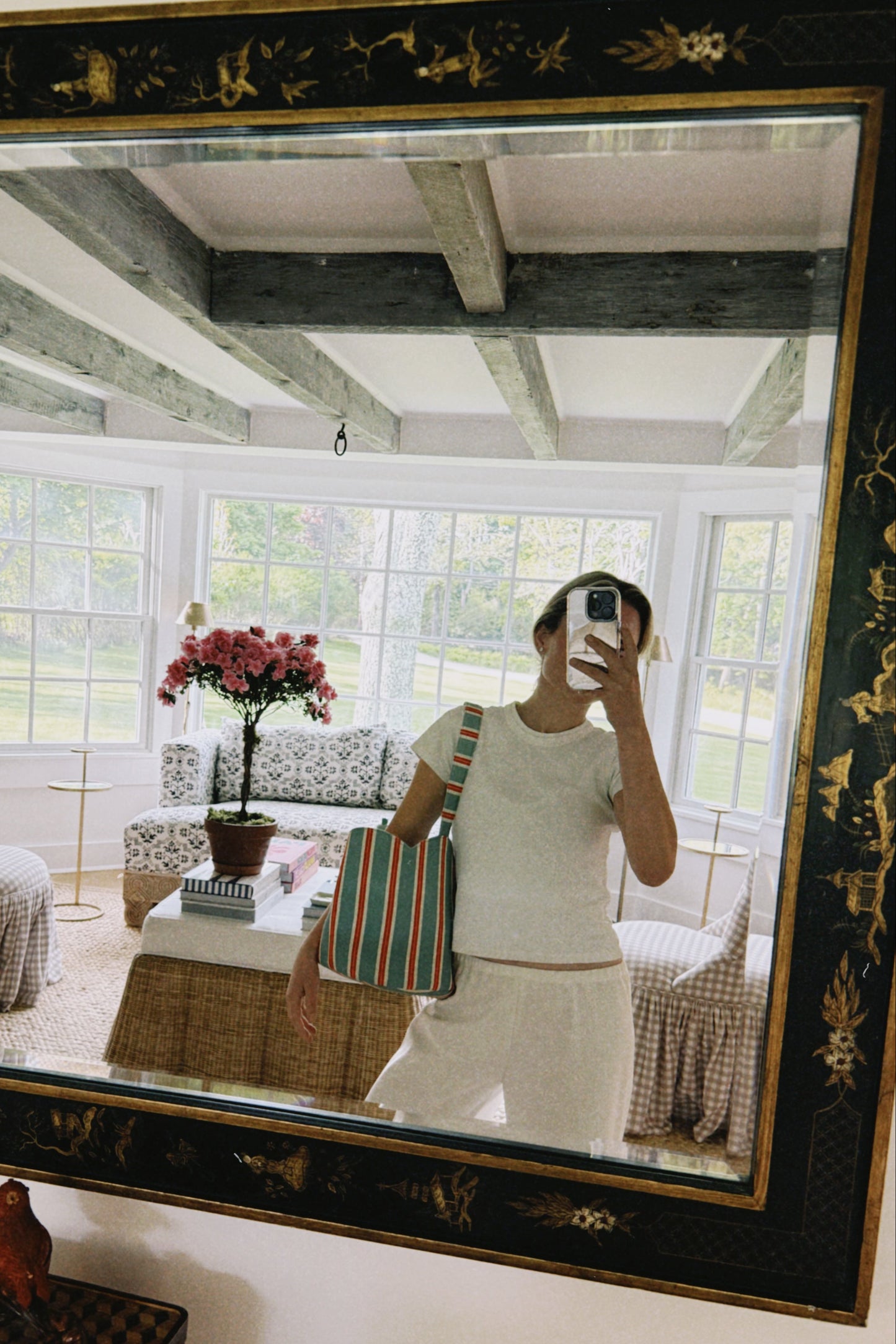 The Isabelle Tote — Azure Stripe