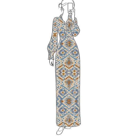 The Annabelle Azure Hostess Dress - Long
