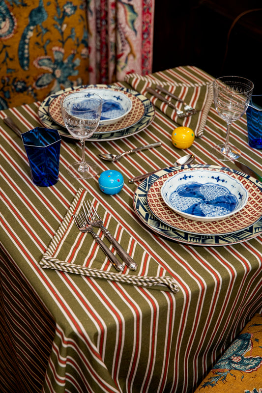 The Isabelle Tablecloth — Winter Stripe