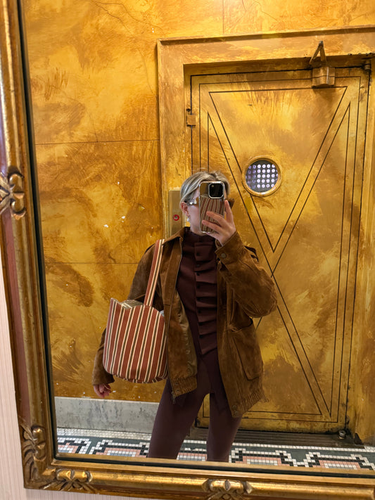 The Isabelle Tote — Chestnut Stripe