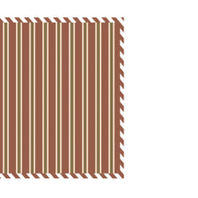 Load image into Gallery viewer, the isabelle napkin with a brown and white stripes border and green and white vertical stripes on a white background
