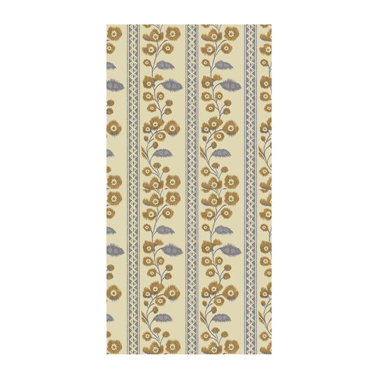 Decorative tablecloth with floral pattern on a white background